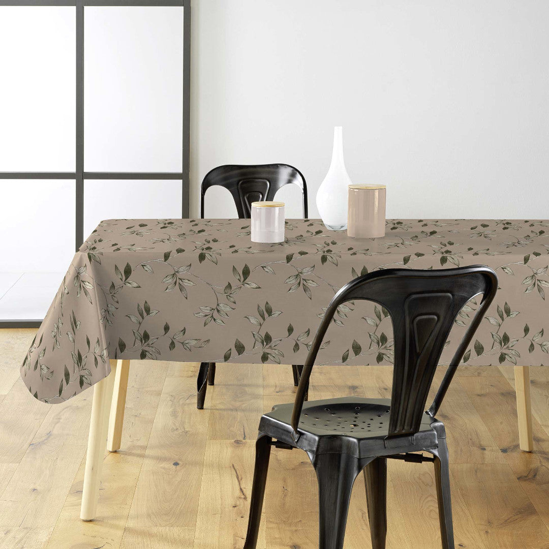 Liane Golden Vine - Voksdug med bladranker i grønne og gyldne nuancer, miljø