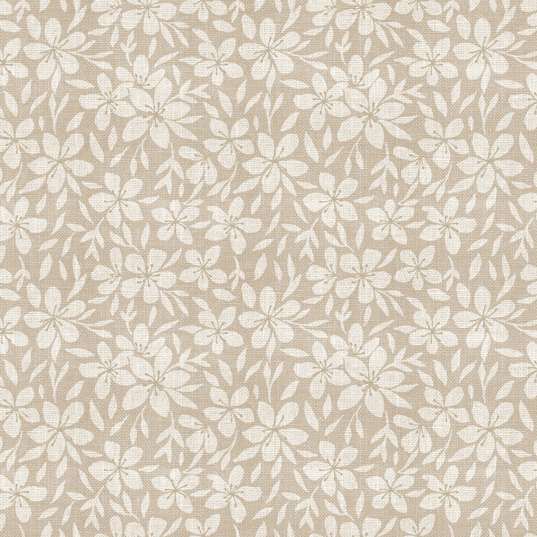 Linen Leaf Natur – Let præget voksdug med bladmønster, mønster