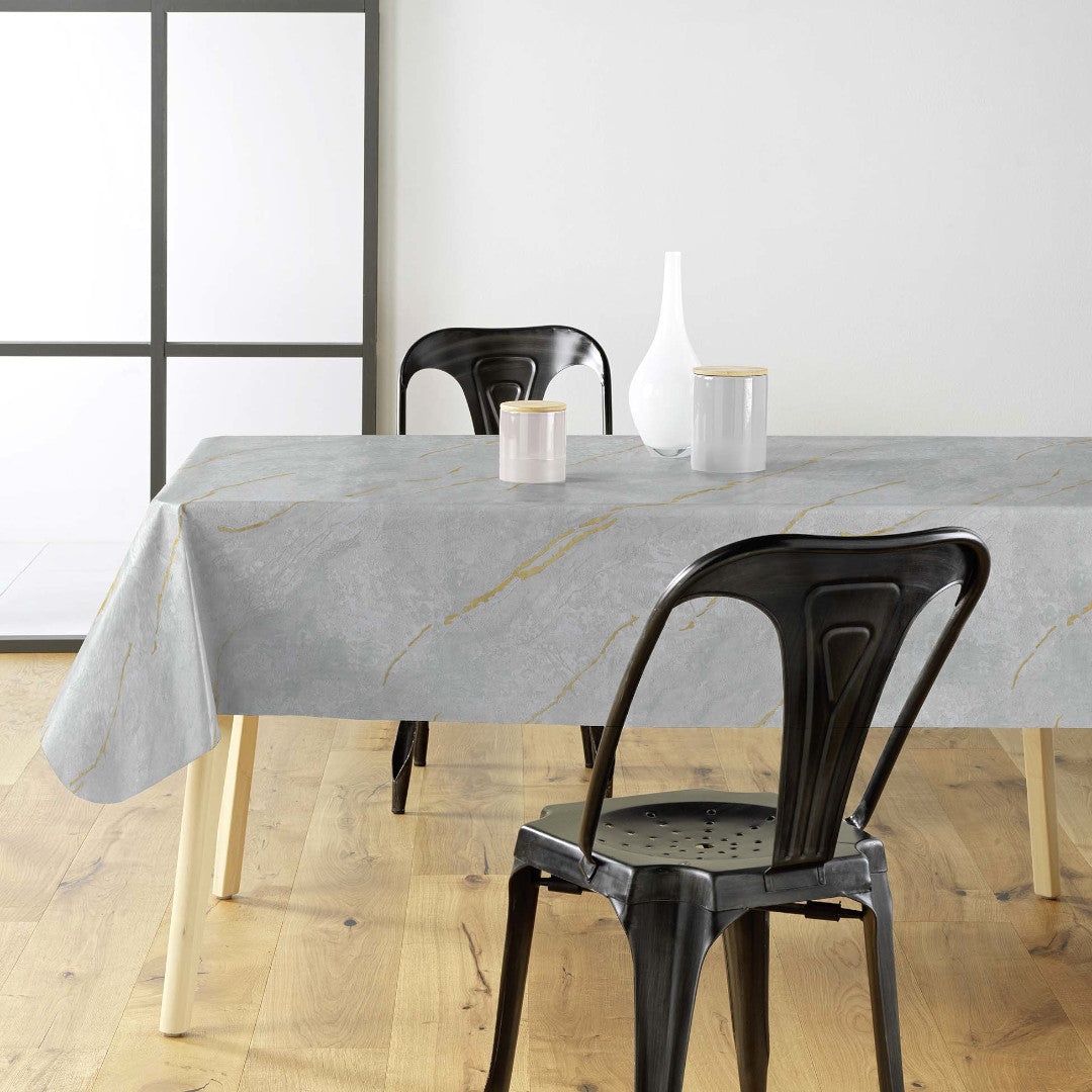 Lustral Metallic - Elegant voksdug med marmorstruktur og guldårer, miljø