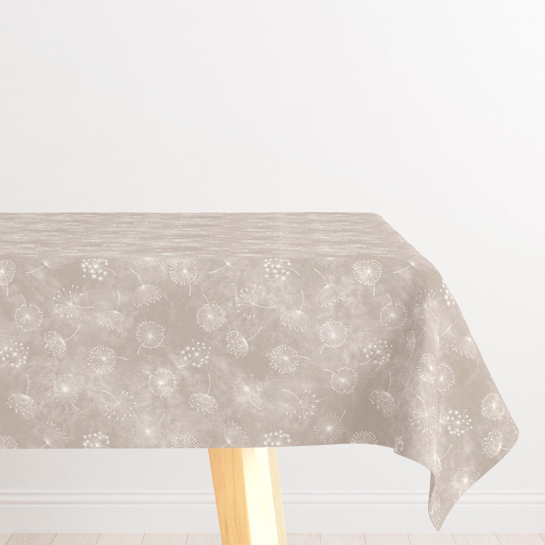 Miguel Angel Løvetand – Akryldug med let og luftig mælkebøttemotiv, bord