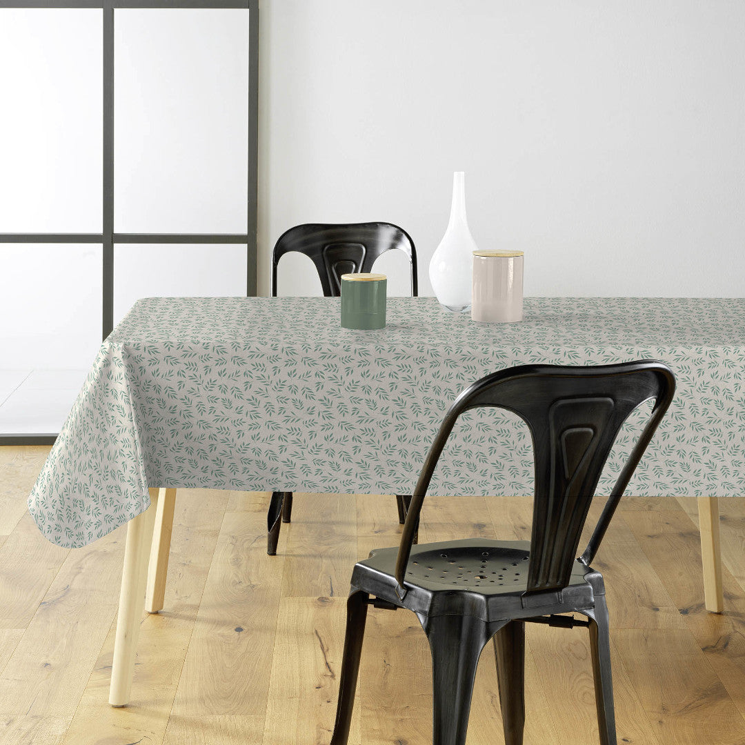 Naya Sauge – Voksdug med hørlook og små grønne blade, miljø