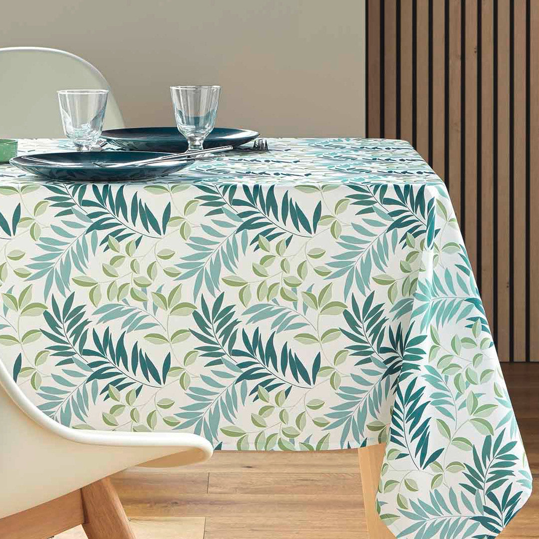 Nedelia Sage - 145 x 240 cm, rektangulær dug med bladmønster