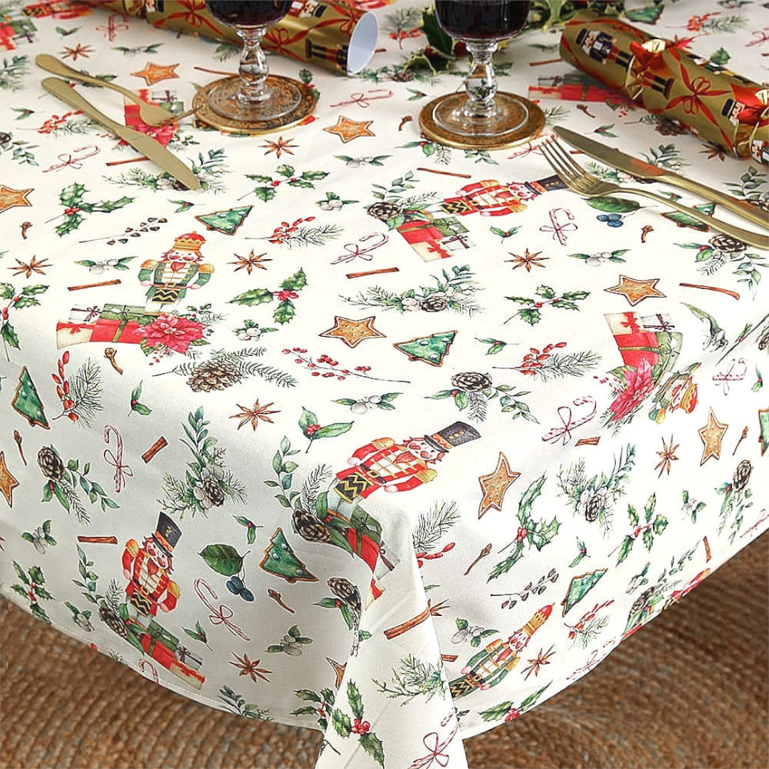 Nøddeknægte og Gaver - Juleakryldug med klassiske motiver, hjørne