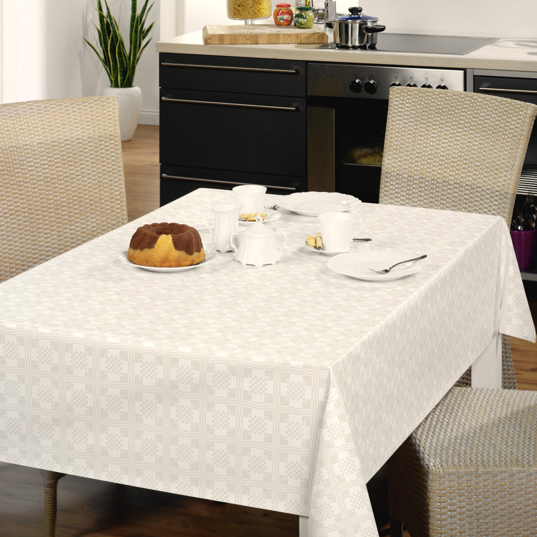 Nordfavn Adamascado Positivo Offwhite – Voksdug med klassisk mønster, miljø