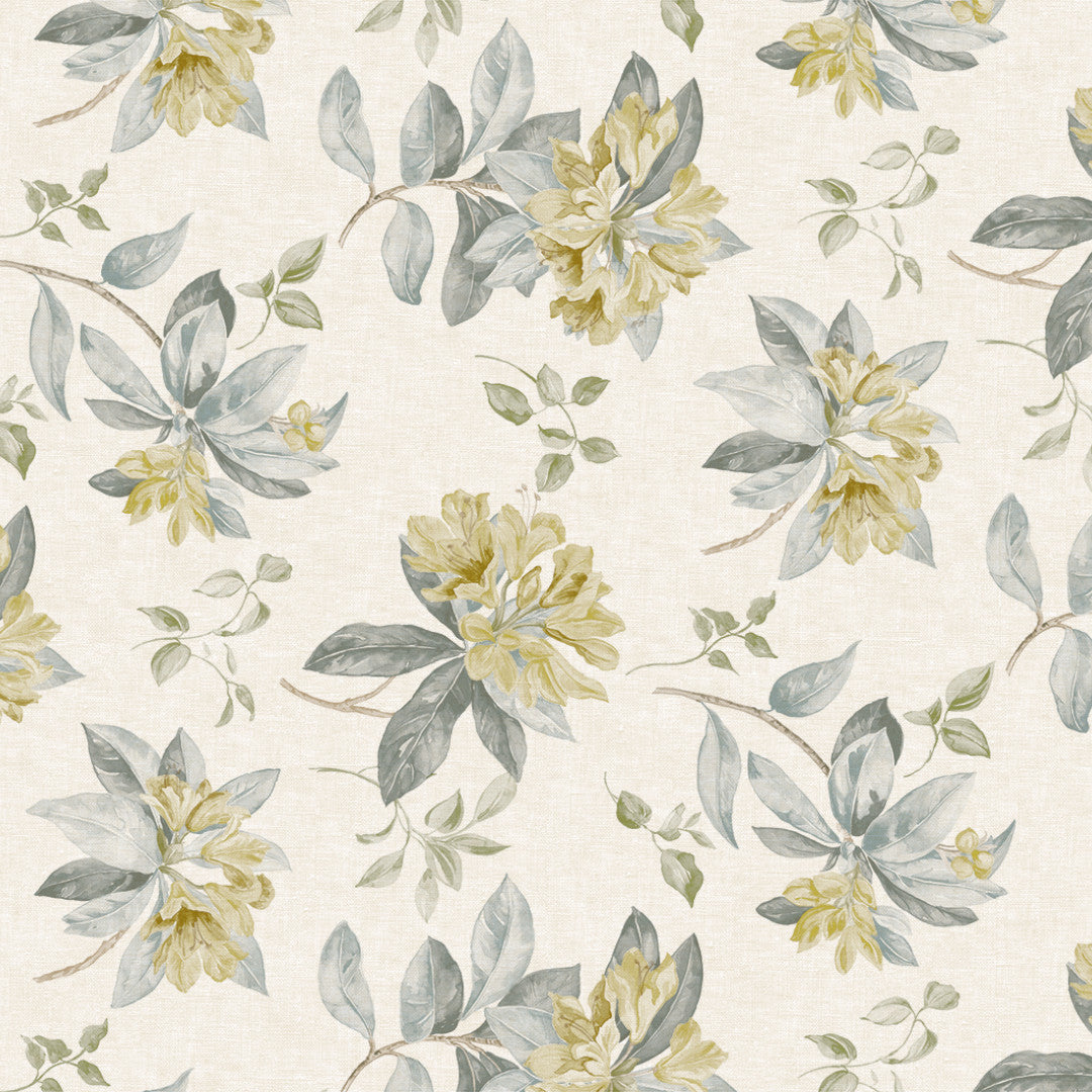 Nordfavn Fruehling Gul - Voksdug med elegant blomsterprint, mønster