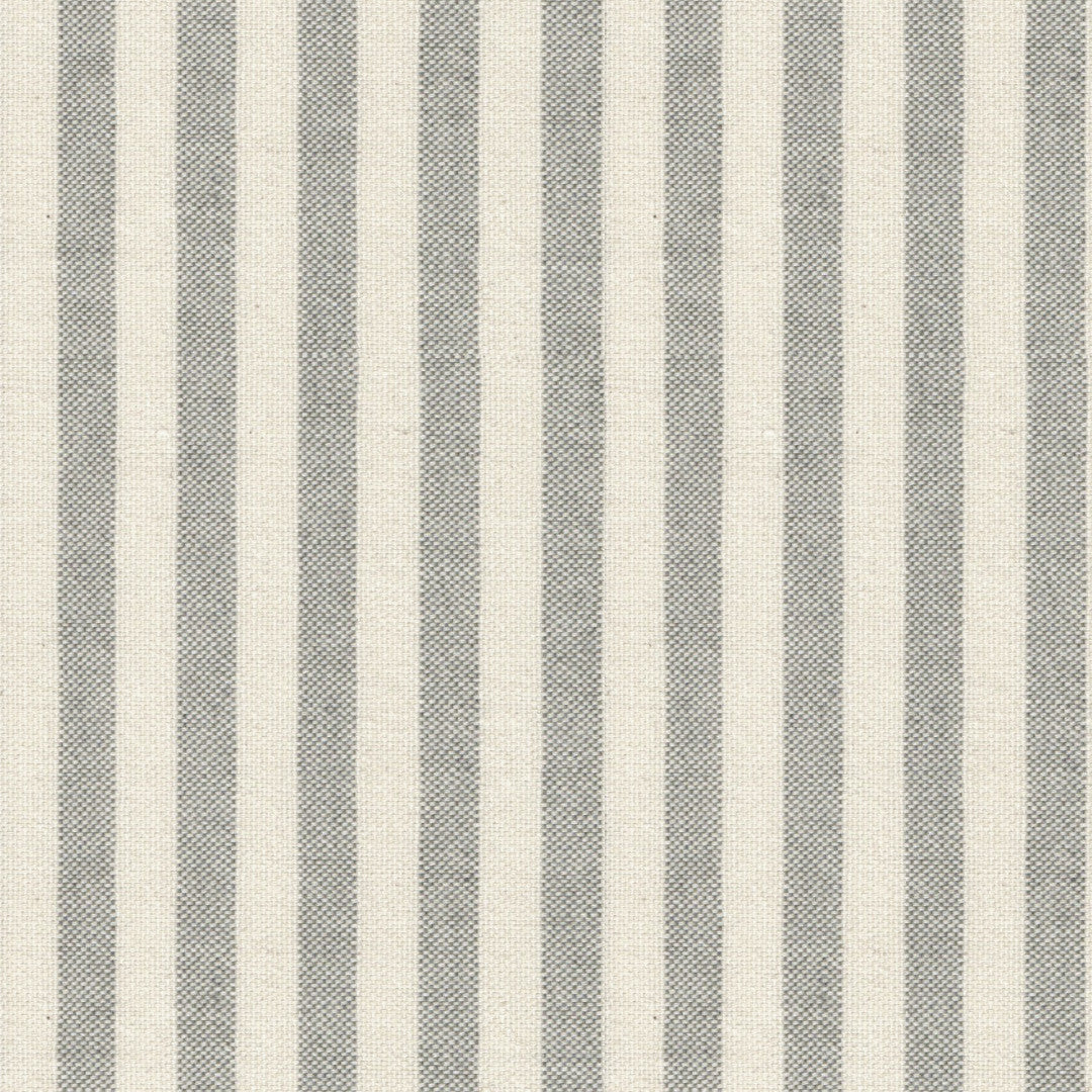 Nordfavn Ibiza Duegrå – Akryldug med striber på tværs i hørlook