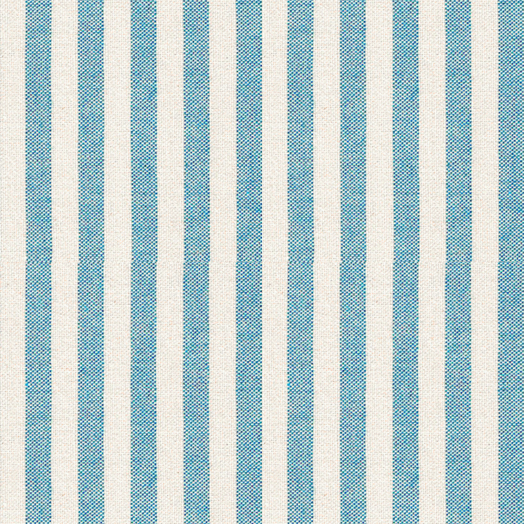 Nordfavn Ibiza Støvet Blå - Akryldug i hørlook med striber på tværs