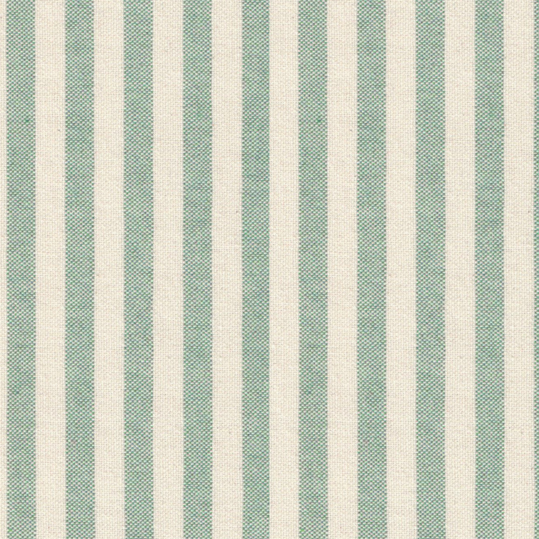 Nordfavn Ibiza Støvet Grøn - Akryldug i hørlook med striber på tværs