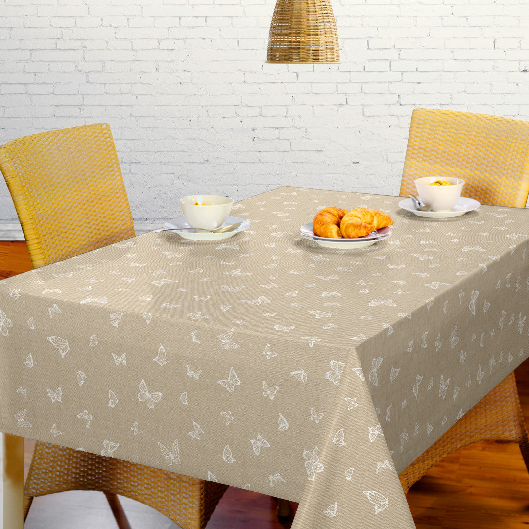 Nordfavn Mariposas Beige - Voksdug med sommerfugle, miljø