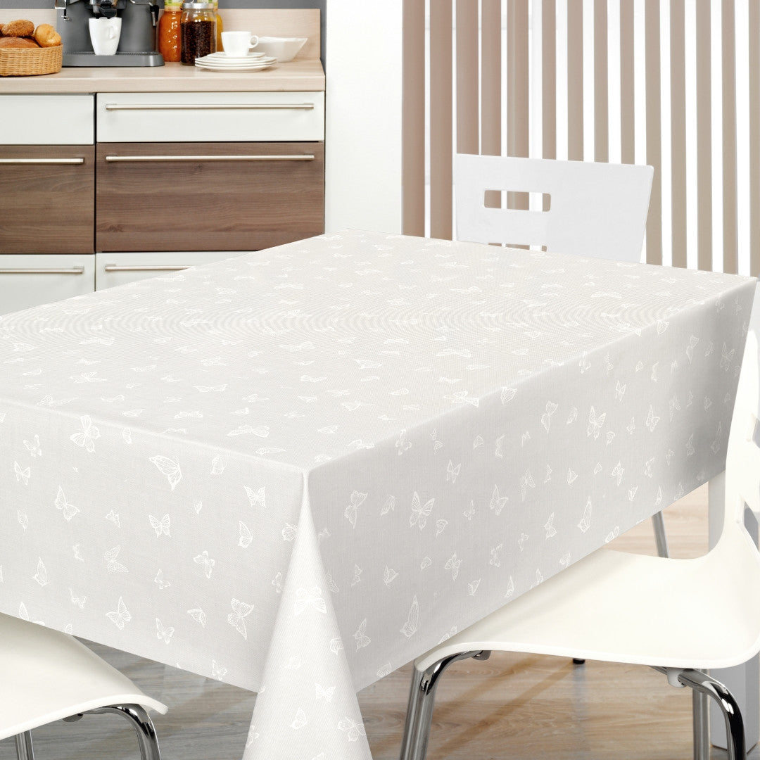 Nordfavn Mariposas Lys Grå - Voksdug med sommerfugle, miljø