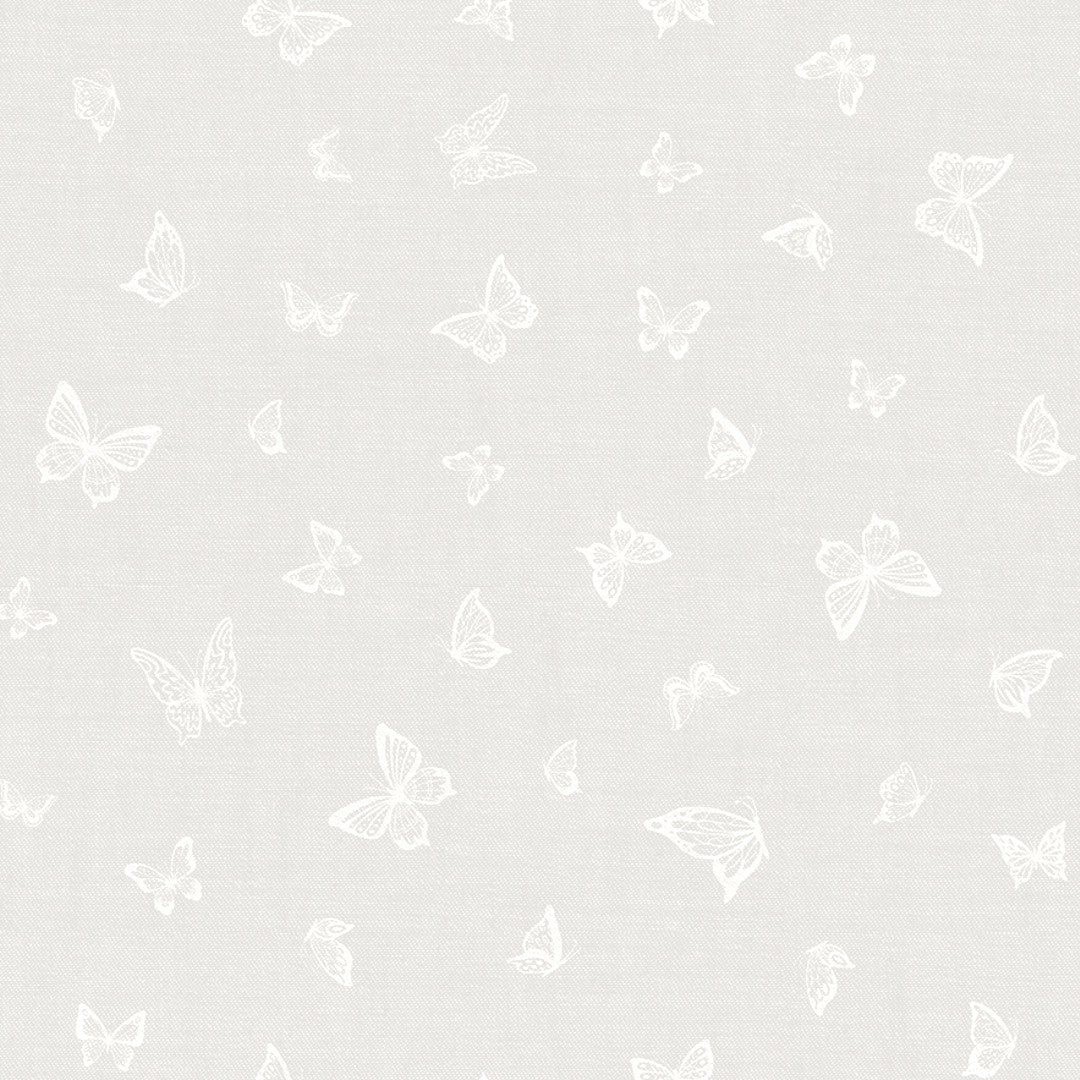 Nordfavn Mariposas Lys Grå - Voksdug med sommerfugle, mønster