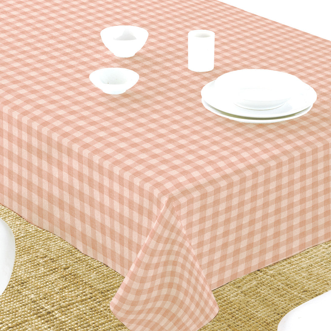 Nordfavn Mols Støvet Terracotta – Akryldug med tern, bord