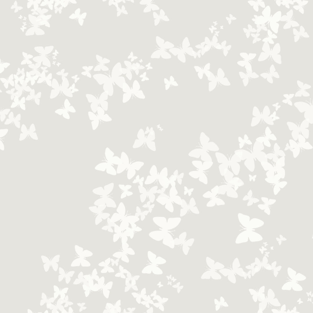 Nordfavn Papillons Perlemorshvid – Voksdug med hvide sommerfugle, mønster