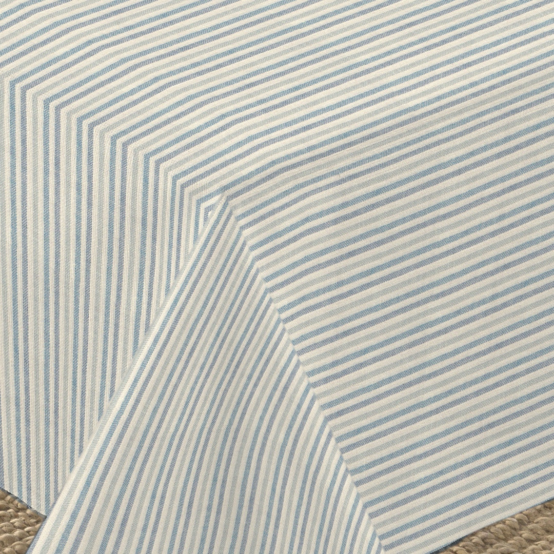 Nordfavn Pitiusa Havblå – Akryldug med små tværstriber, hjørne