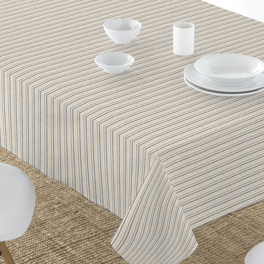 Nordfavn Pitiusa Skifergrå – Akryldug med små tværstriber, bord