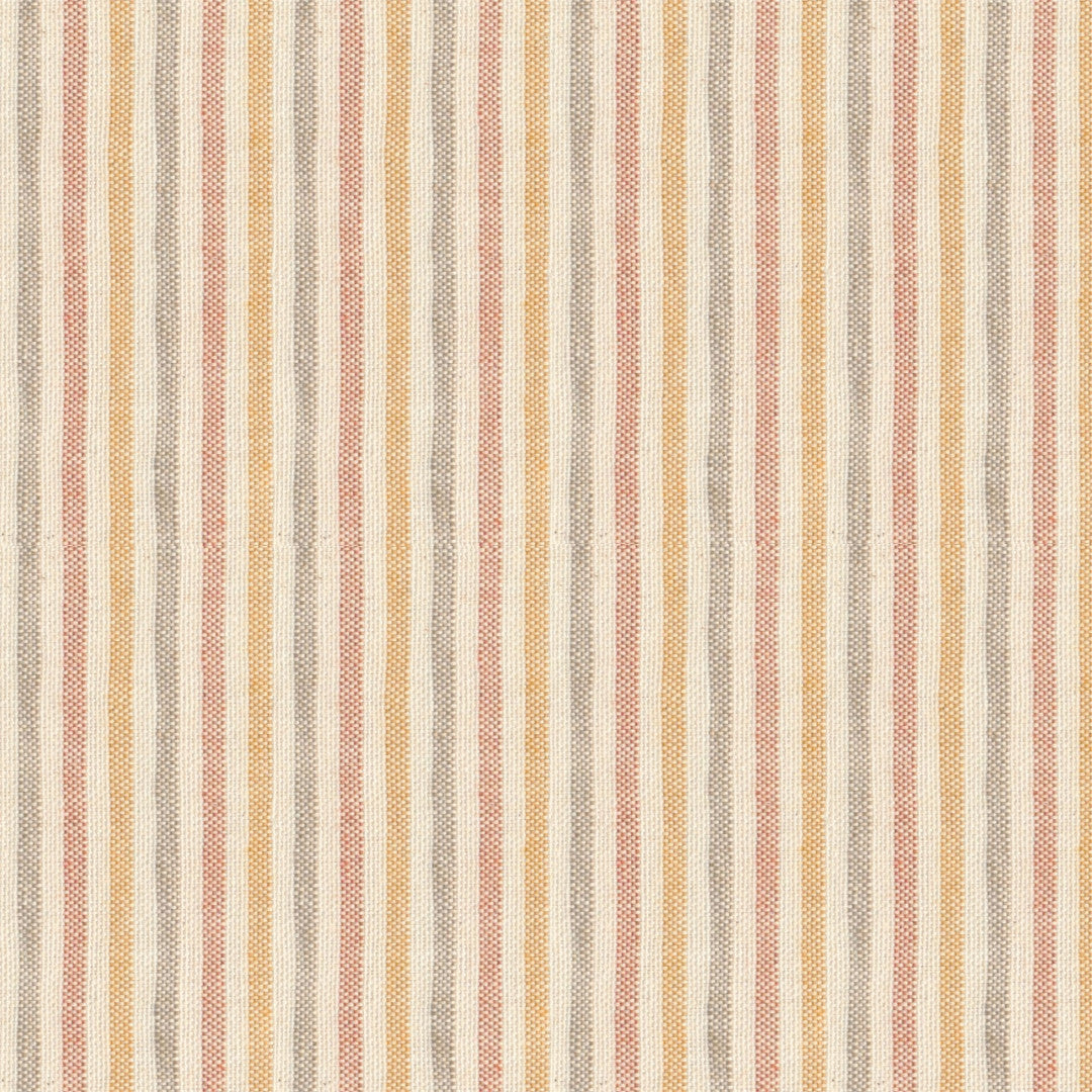 Nordfavn Pitiusa Solgul og Terracotta – Akryldug med små tværstriber