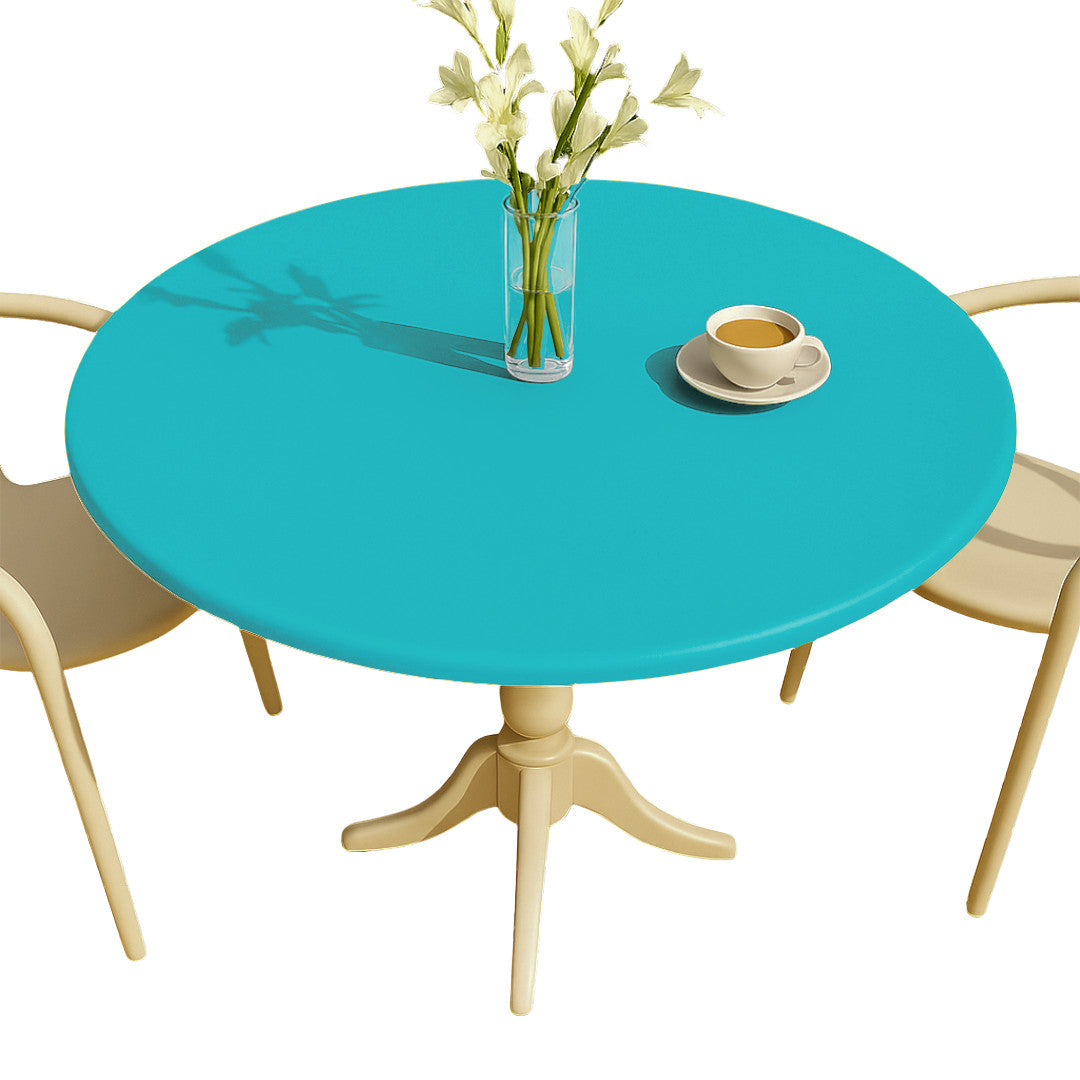 Nordfavn Uni Atoll Blå - Ensfarvet halvblank voksdug