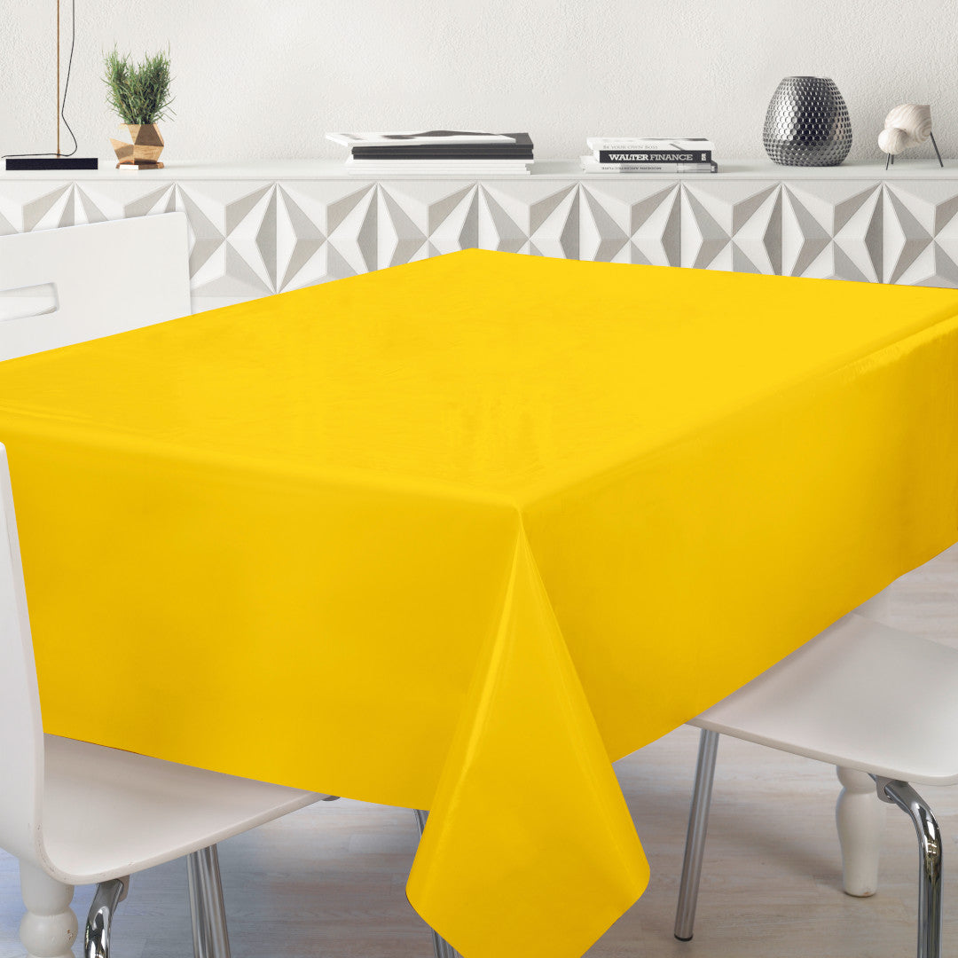 Nordfavn Uni Empire Gul - Ensfarvet halvblank voksdug, miljø