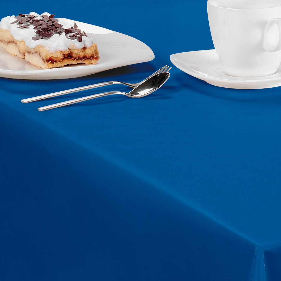 Nordfavn Uni Hav Blå - Ensfarvet halvblank voksdug, detaljer