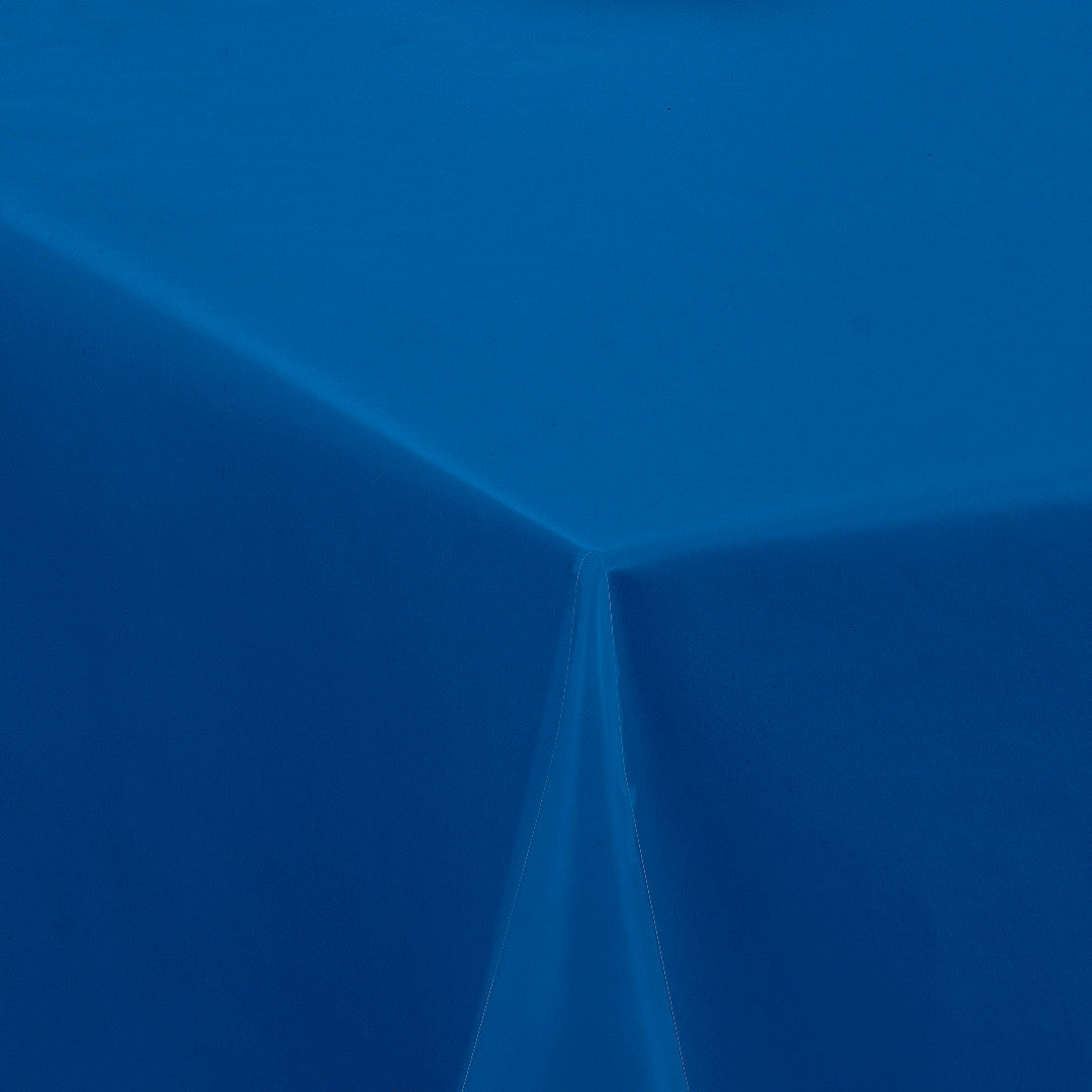 Nordfavn Uni Hav Blå - Ensfarvet halvblank voksdug, hjørne