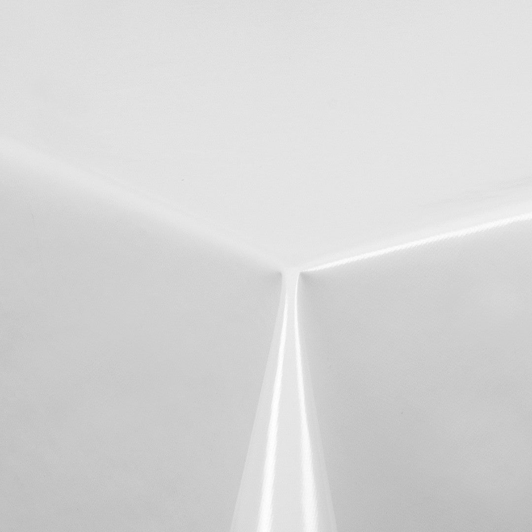 Nordfavn Uni Hvid - Ensfarvet halvblank voksdug, hjørne