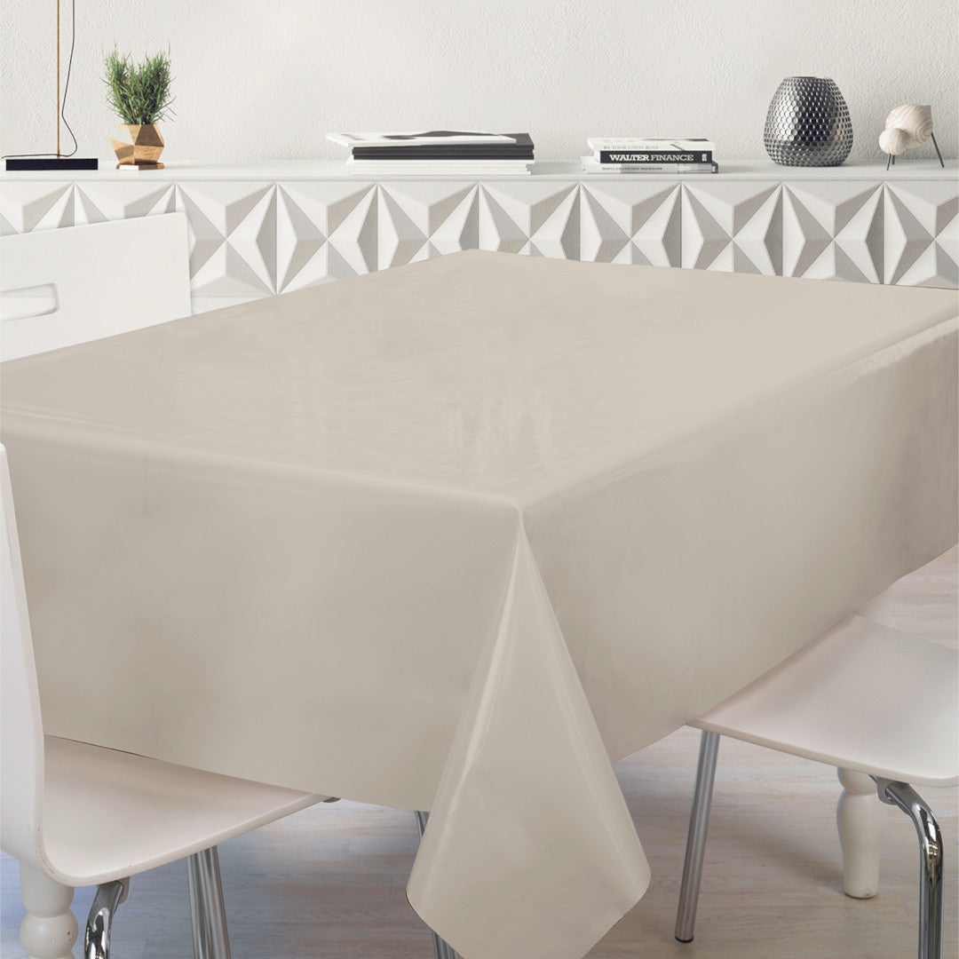 Nordfavn Uni Aske Beige - Ensfarvet halvblank voksdug, miljø