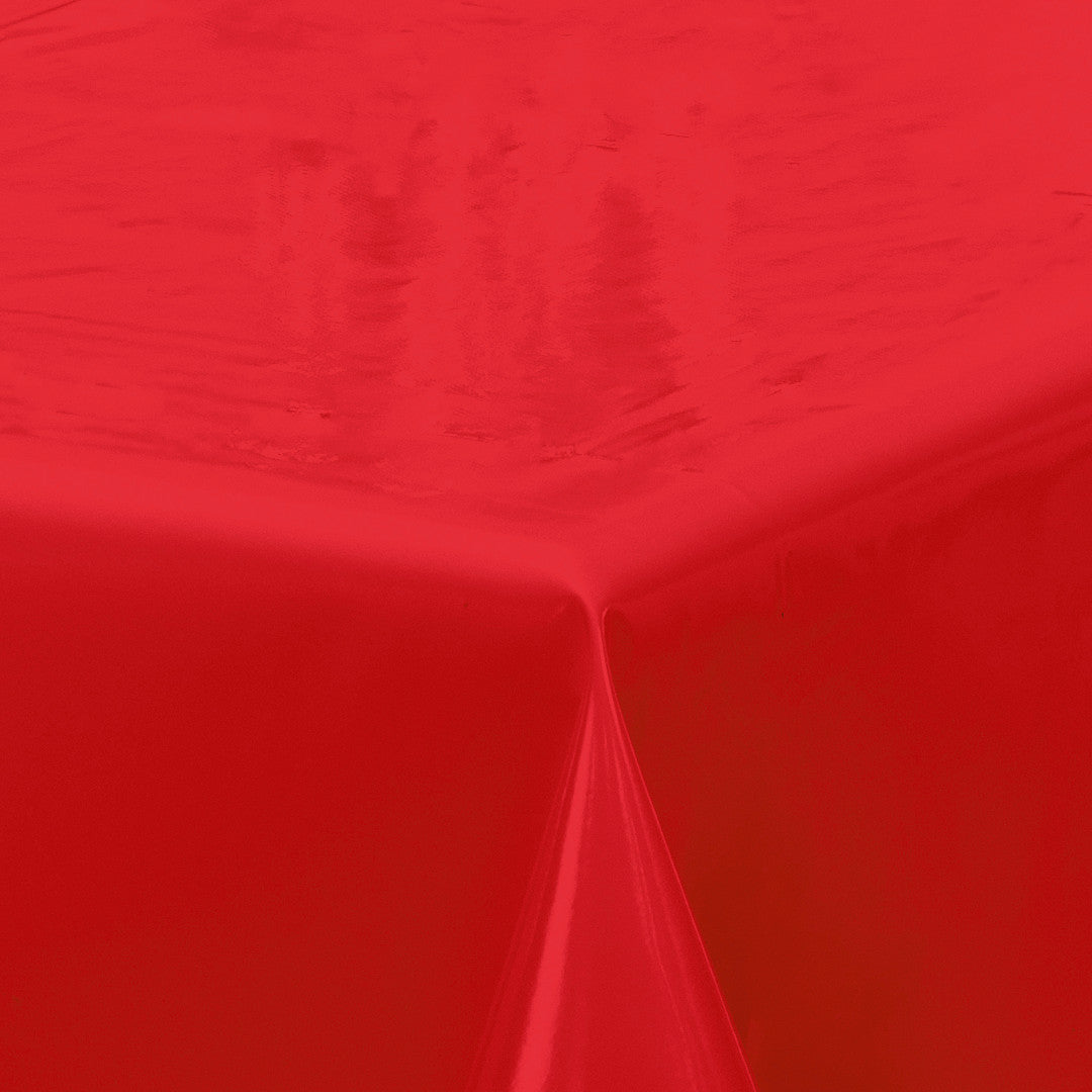 Nordfavn Uni Cherry Rød - Ensfarvet halvblank voksdug, hjørne