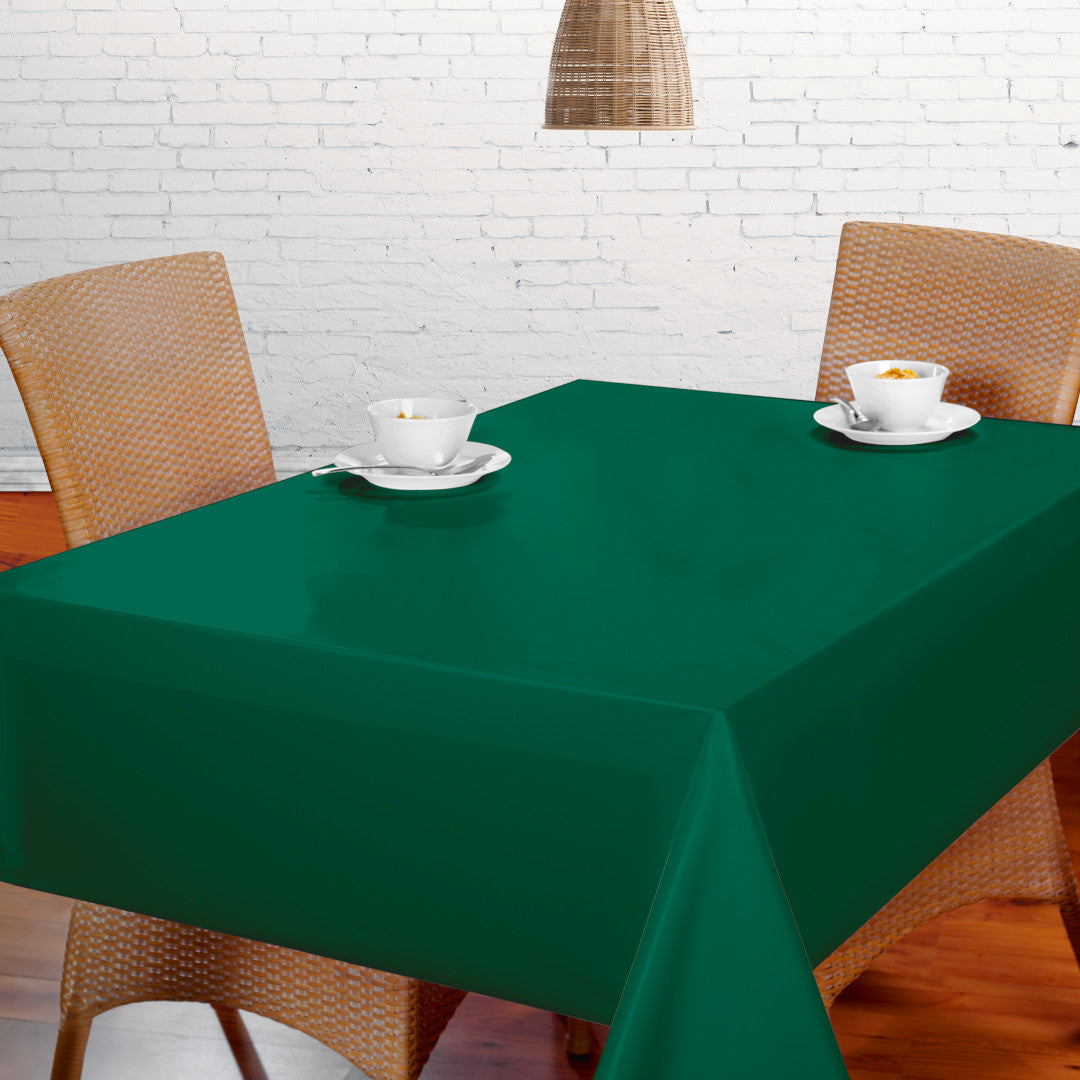 Nordfavn Uni Mørke Grøn - Ensfarvet halvblank voksdug, miljø