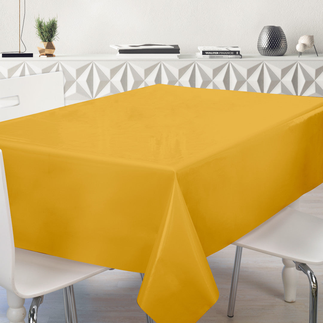 Nordfavn Uni Varm Gul - Ensfarvet halvblank voksdug, miljø