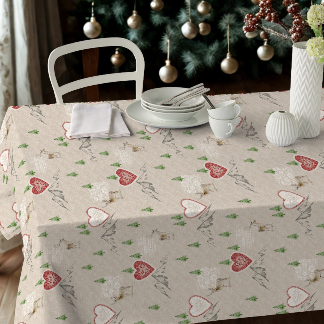 Nordfavn Vixen – Juleakryldug med rensdyr og nordisk natur, miljø