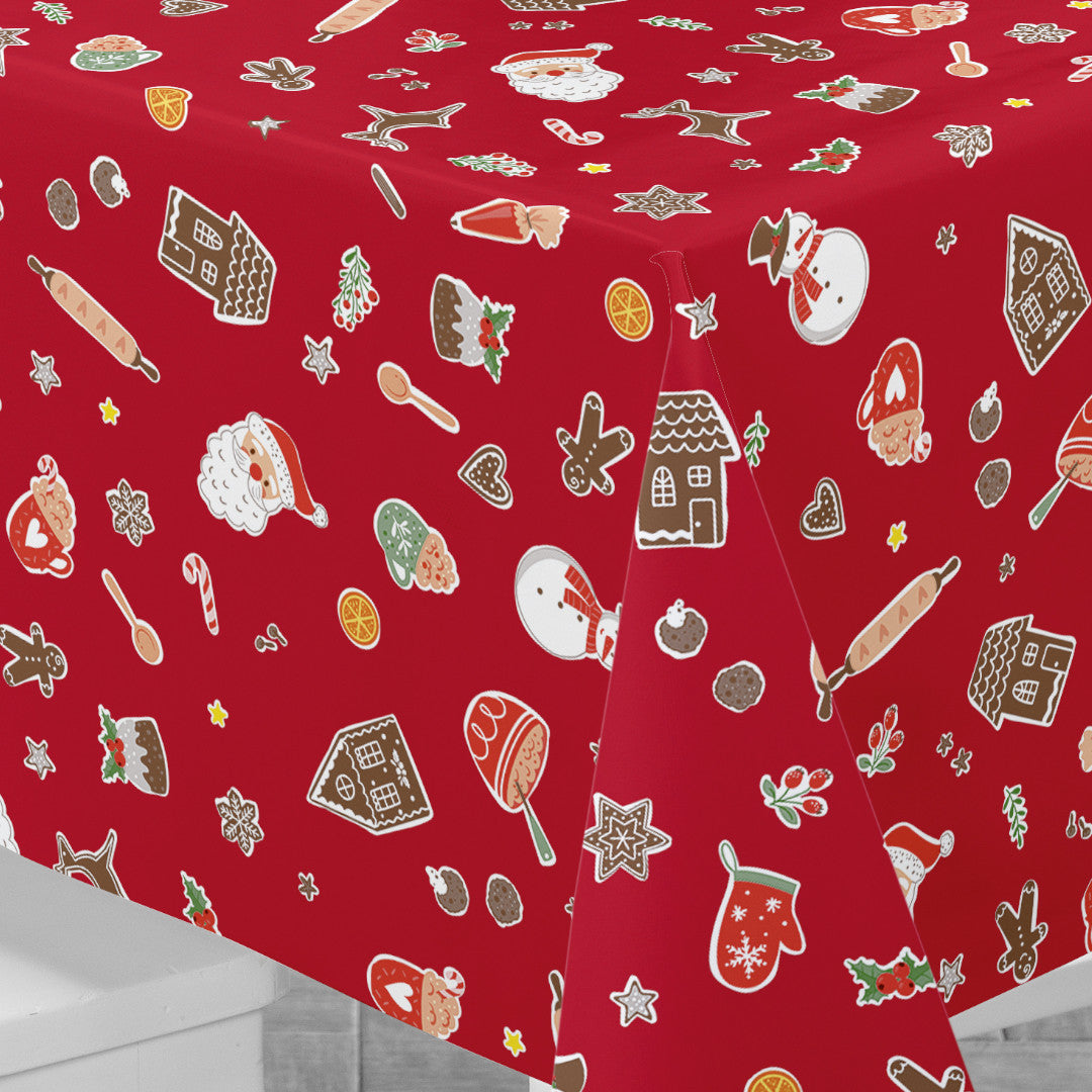 Nordfavn Xmas Cookies – Julevoksdug med småkager og julemotiver