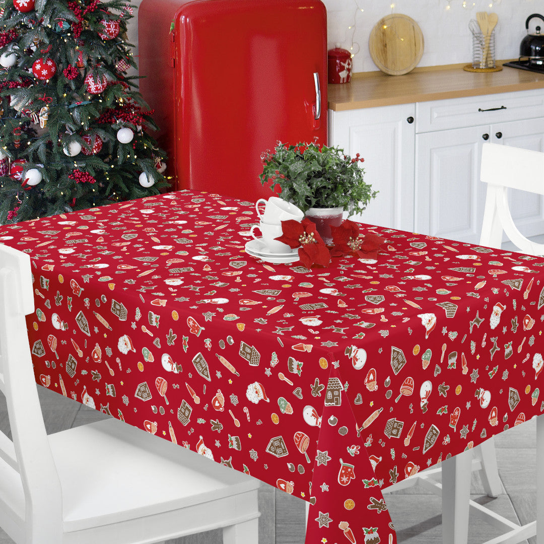 Nordfavn Xmas Cookies – Julevoksdug med småkager og julemotiver, miljø