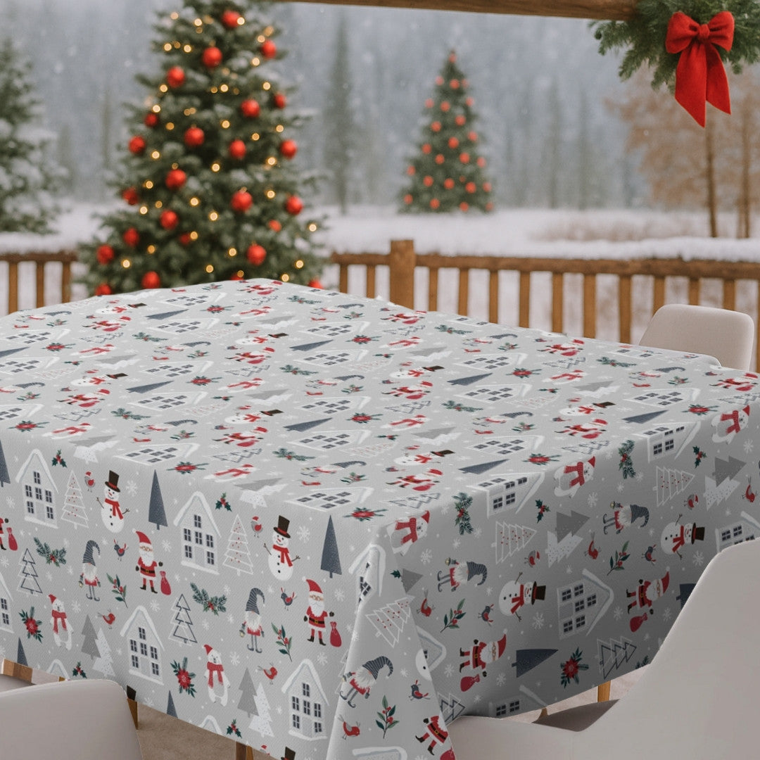 Nordic Winter – Julevoksdug med julemotiver i skandinavisk stil, miljø