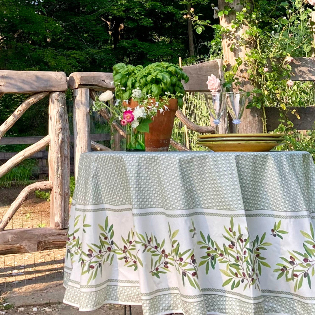 Nyons Amande - Rund provencedug Ø 180, miljøe