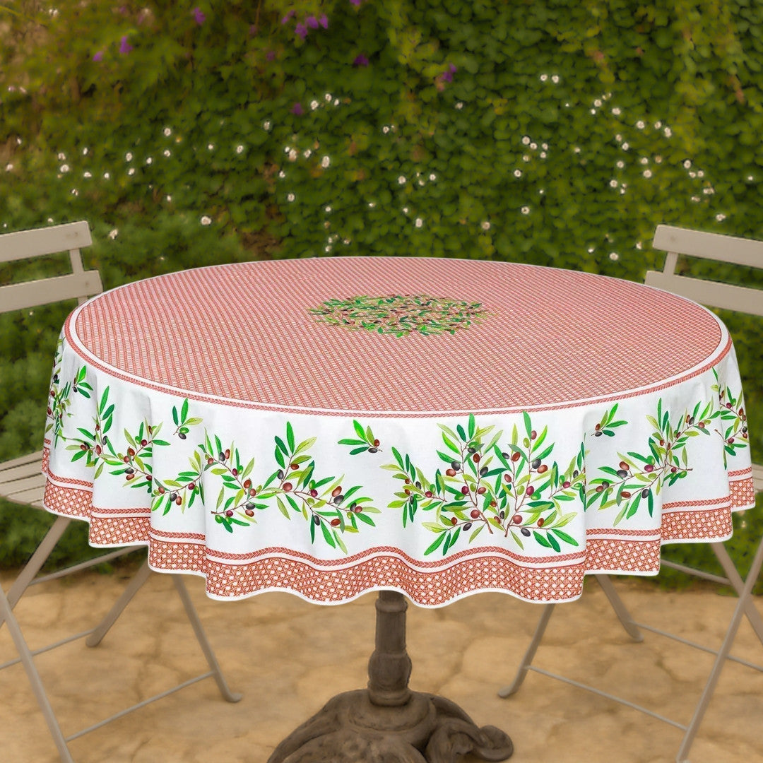 Nyons Terracotta - Rund provencedug Ø 180, miljø