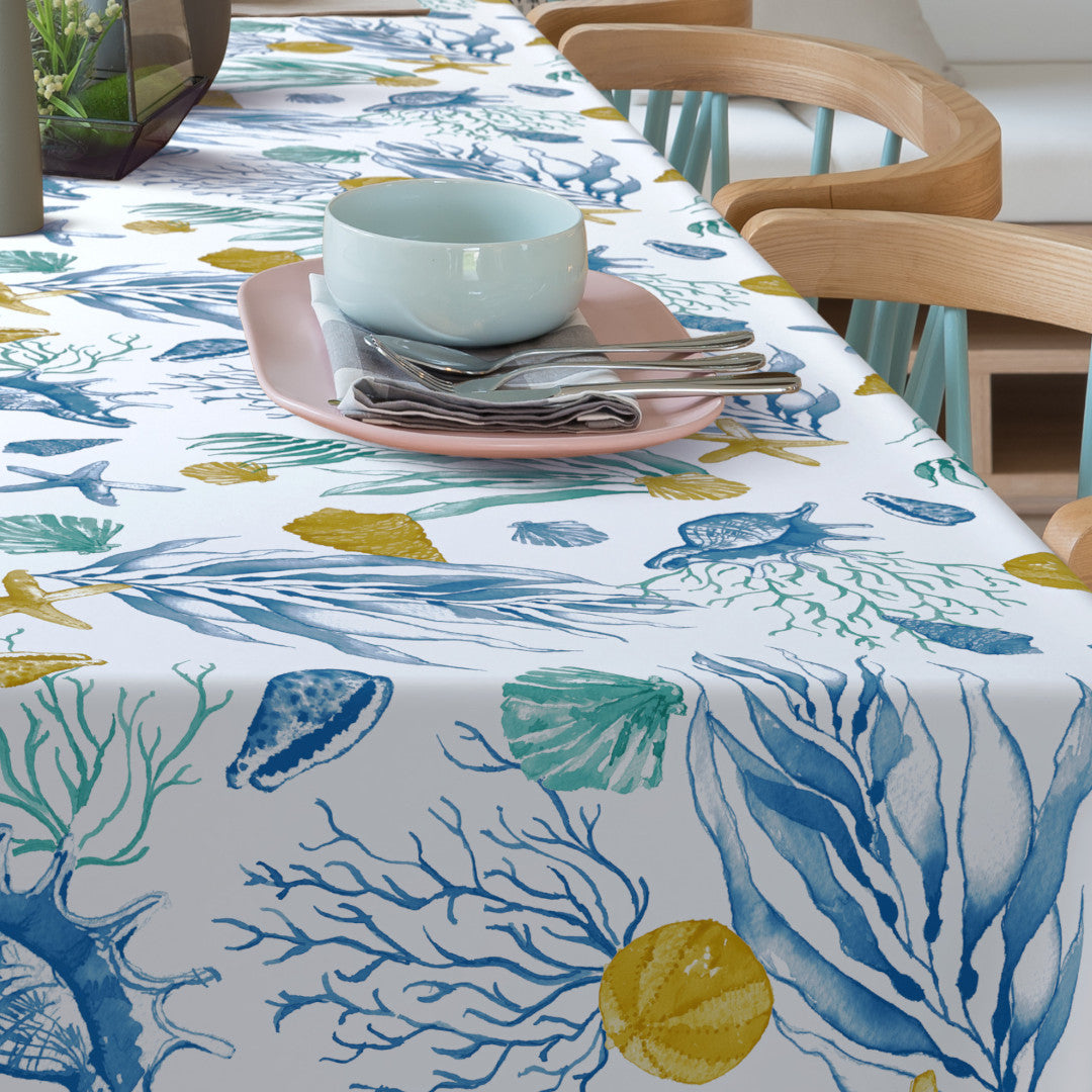 Odeta – Ekstra kraftig voksdug med maritimt mønster, borddækning