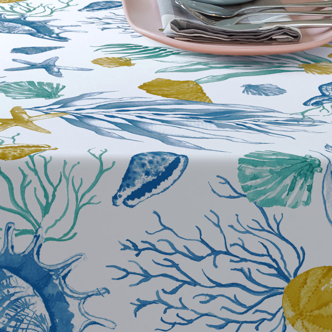 Odeta – Ekstra kraftig voksdug med maritimt mønster, nærbillede