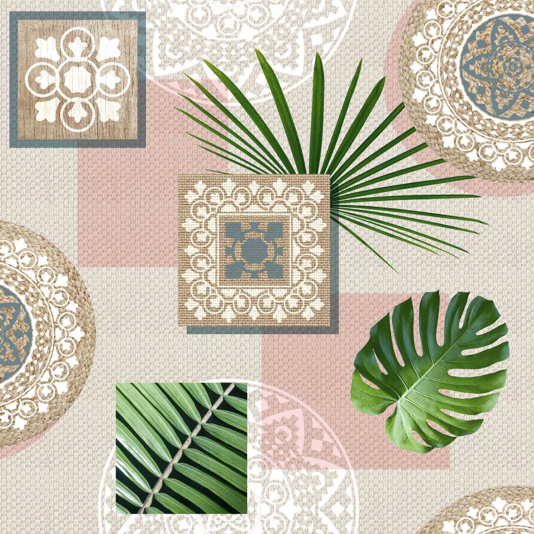 Ornament on Canvas - Voksdug med let præget overflade