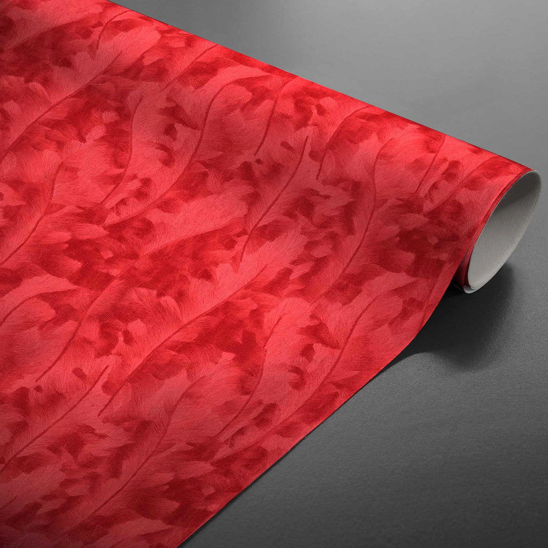 Orsia Rød – Voksdug med flot metallic effekt, rullet