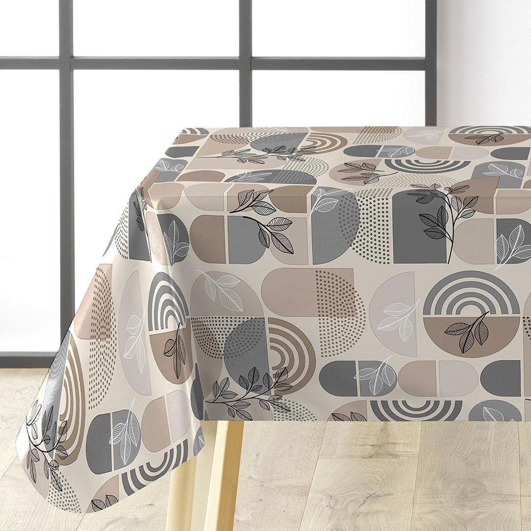 Ovaline Bladform - Voksdug med nordisk geometri og organiske detaljer, hjørne