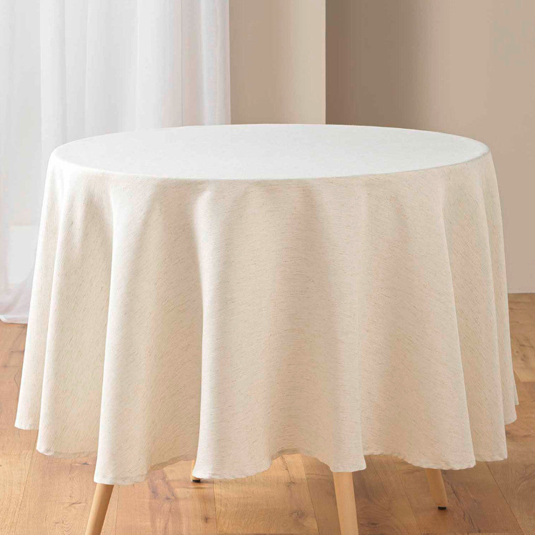 Pauline – Rund dug i polyester/hør Ø 180 cm