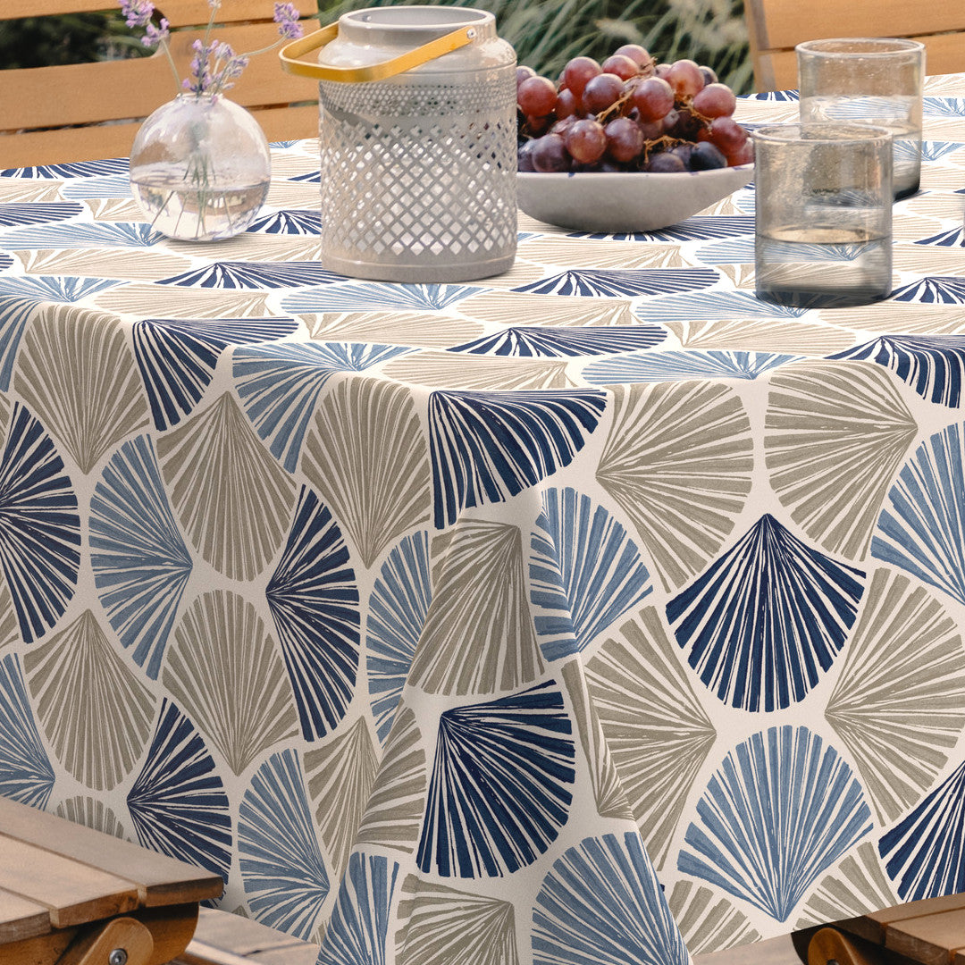 Seashells – Ekstra kraftig voksdug med muslingemønster, hjørne