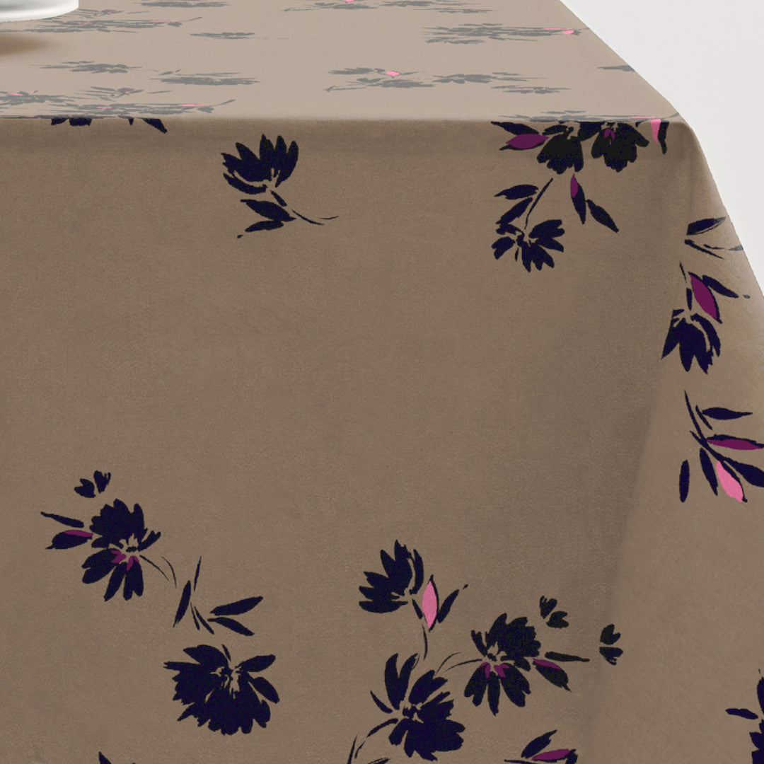 Silhouette Taupe - Södahl akryldug i 100% bomuld med antiskrid, mønster