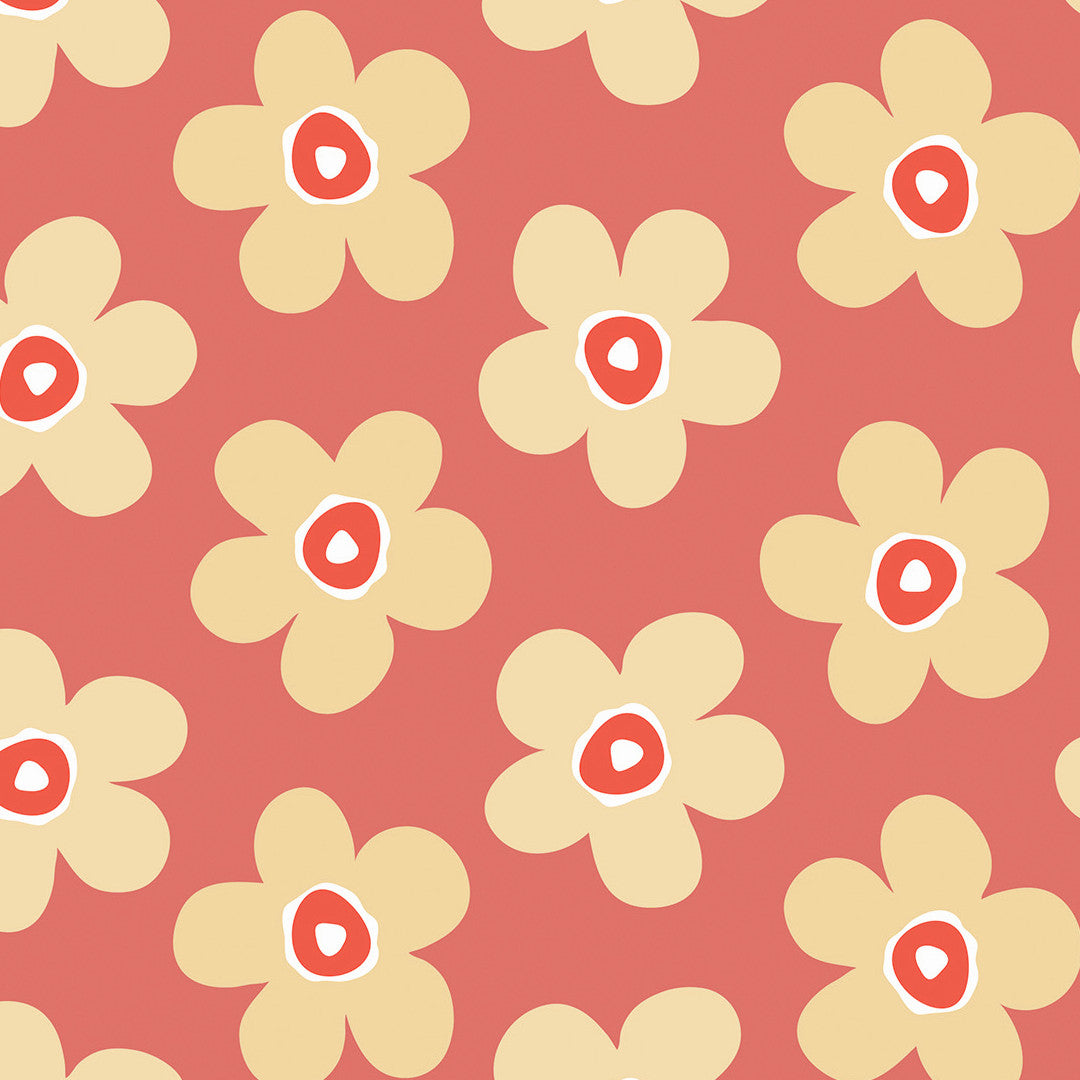 Small Big Flower Punch - Lola voksdug med skønne blomster, mønster