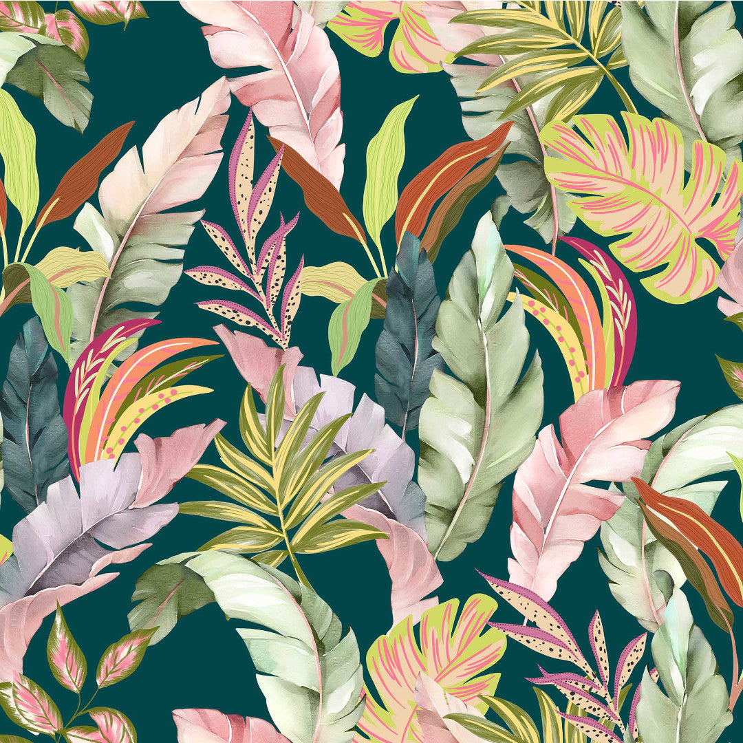 Textilia Galapao - Voksdug med frodigt bladmønster, mønster