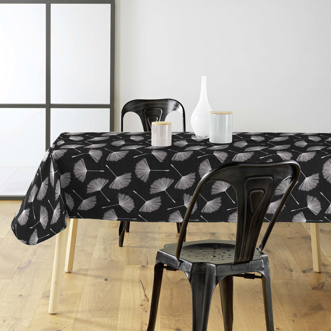 Textilia Glitter Auxine - Voksdug med blomstermotiv i sølvtryk, miljø