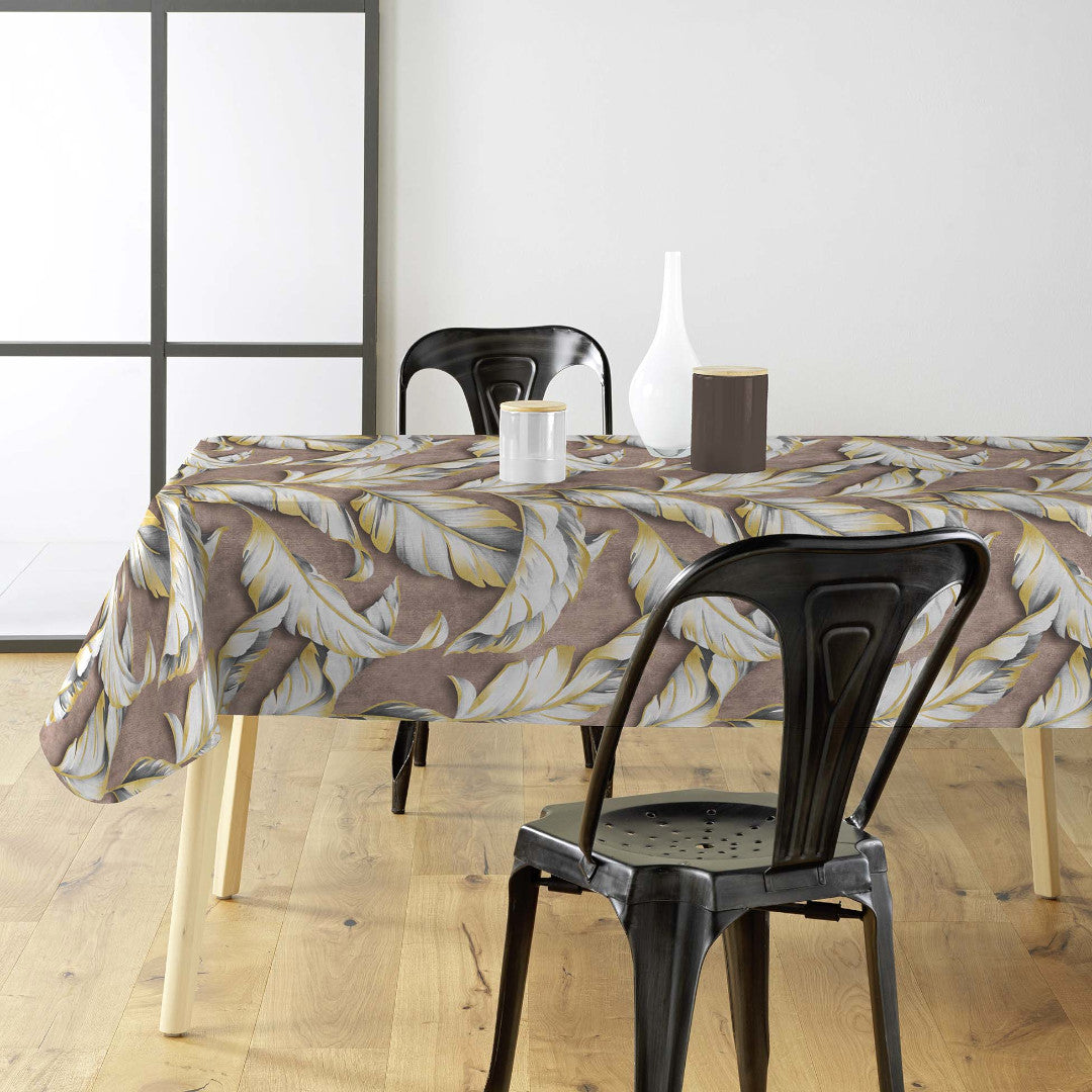 Textilia Glitter Ebany Choco – Voksdug med blade og diskret glimmer, miljø