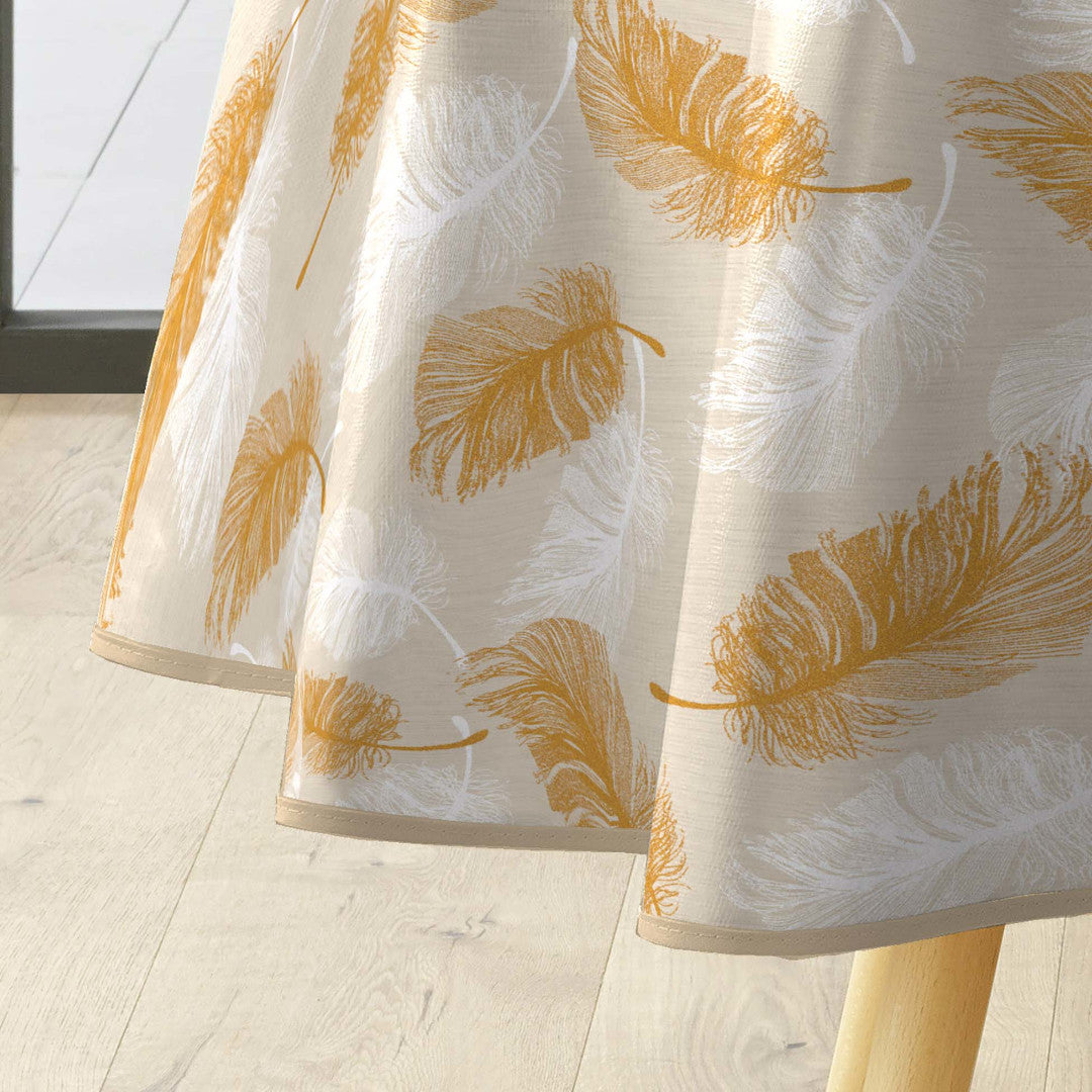 Textilia Glitter Sarina - Rund voksdug Ø 155 cm, nærbillede kant