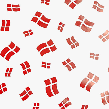 Voksdug til fødselsdag, med danske flag