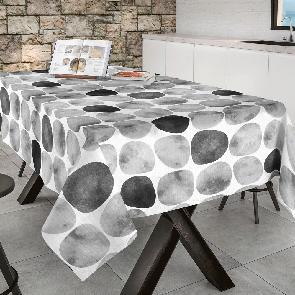 Arapoff Piedra - Stonefree Retro, akryldug i hvid/grå/antrasit - 160 cm